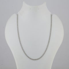 Natural Diamond Cuban Link Chain Fine Necklace 14k White Gold Jewelry 18"