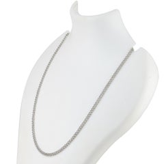 Natural Diamond Cuban Link Chain Fine Necklace 14k White Gold Jewelry 18"