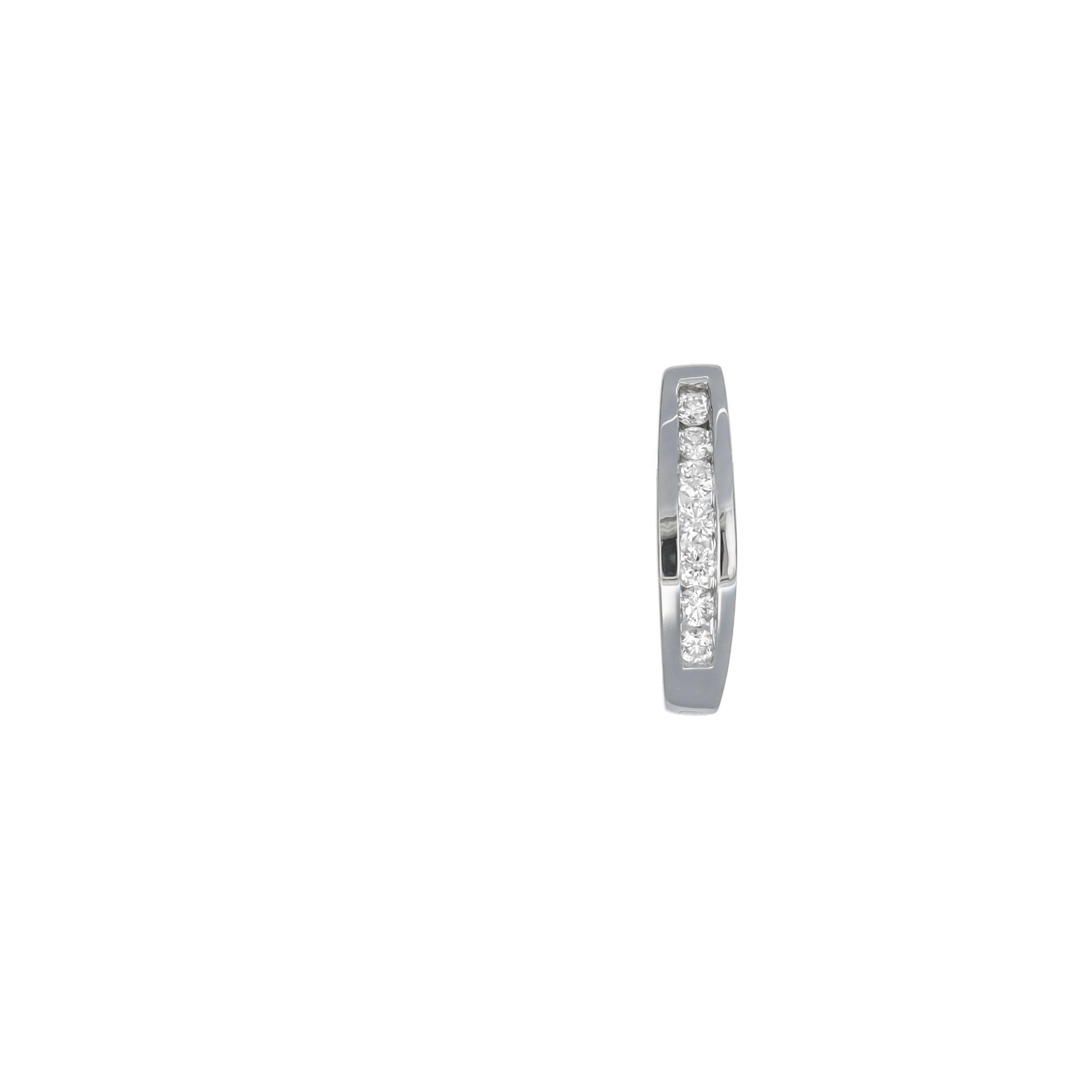 Natural Diamond Earring 0.25 cts 18 KT Yellow Gold Hoop Earring For Sale 1