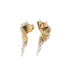 Boucle d'oreille en or 14k avec diamant naturel