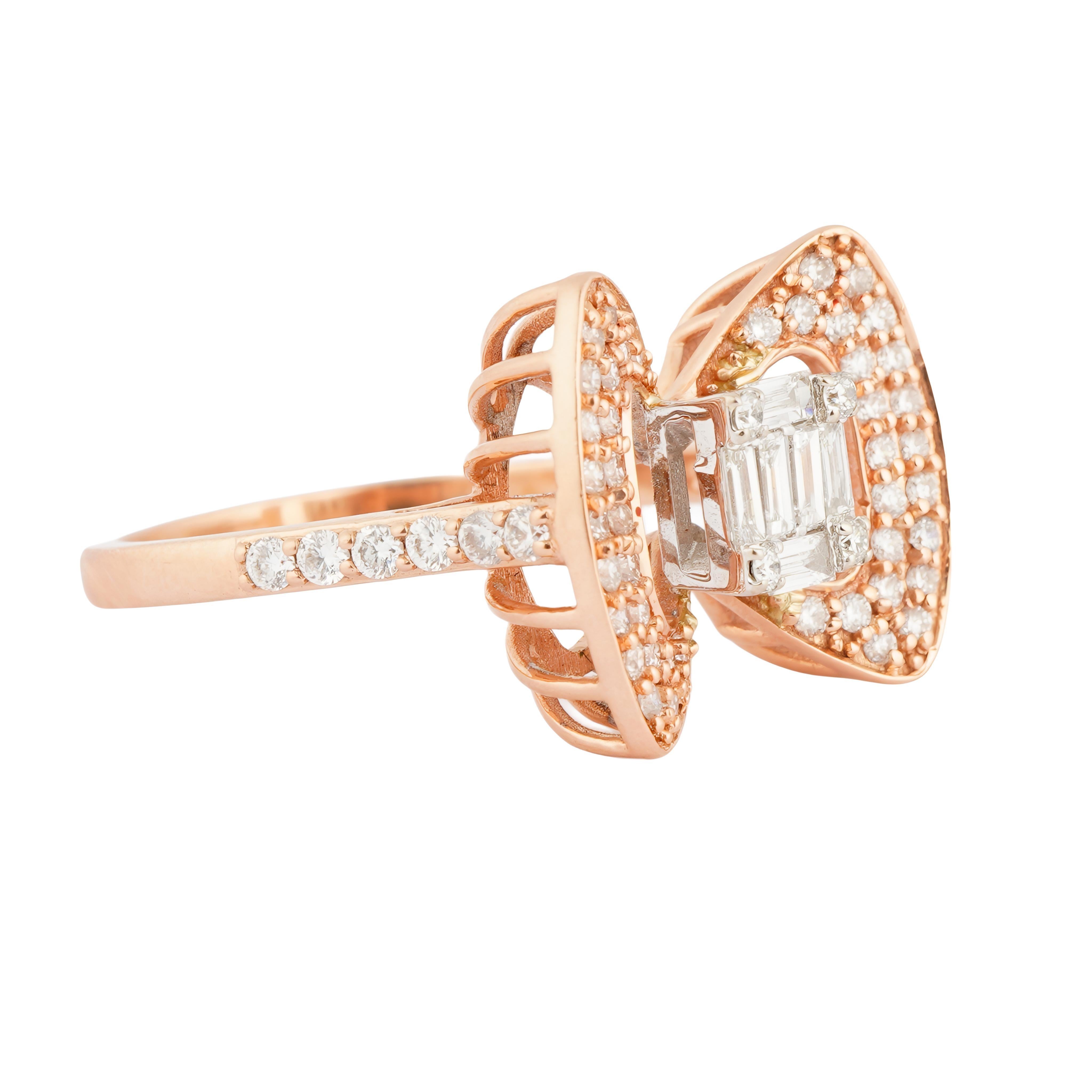 Taille Asscher Boucle d'oreille en diamant naturel en or 14k en vente