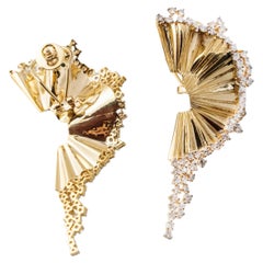 Boucle d'oreille en or 14k avec diamant naturel