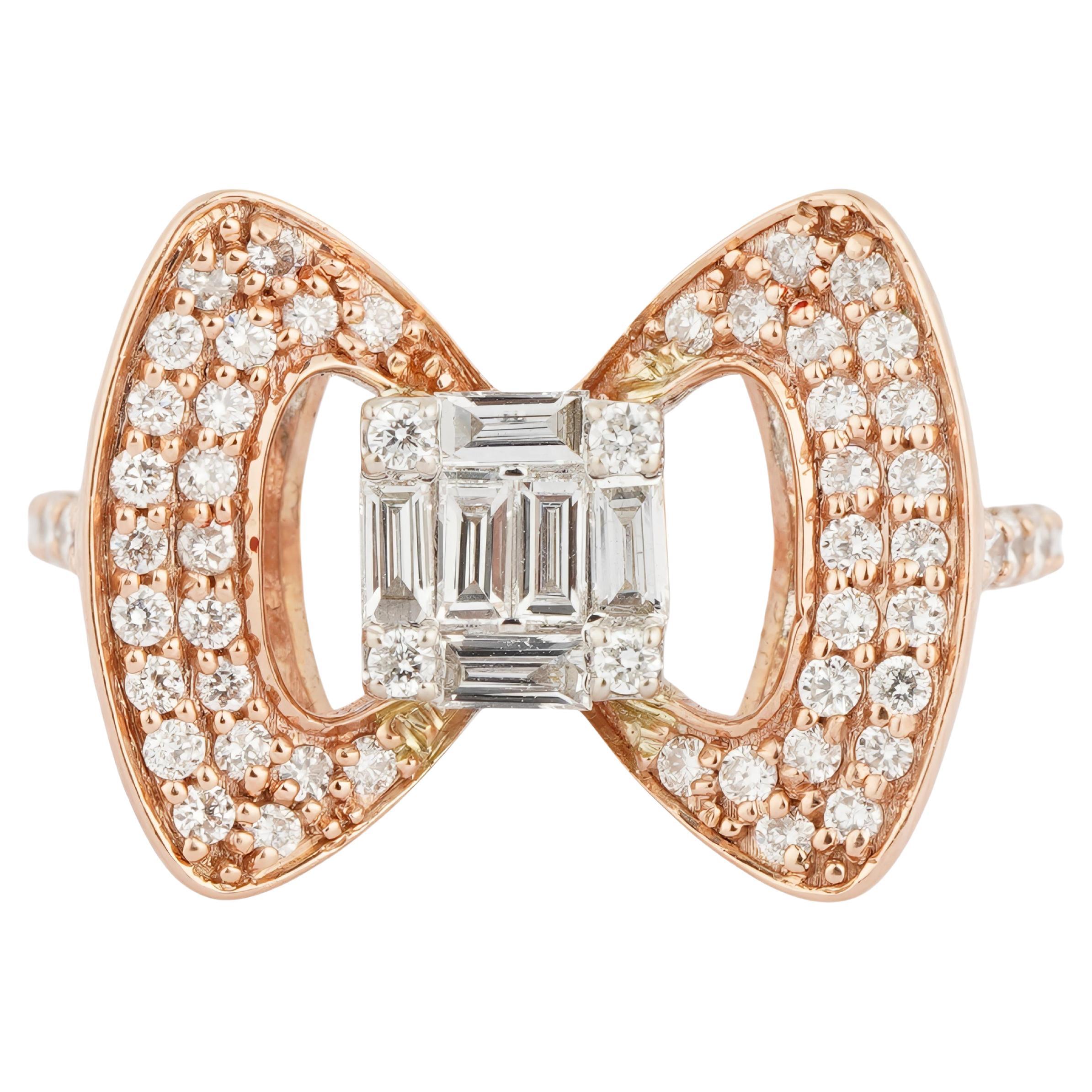 Boucle d'oreille en diamant naturel en or 14k en vente