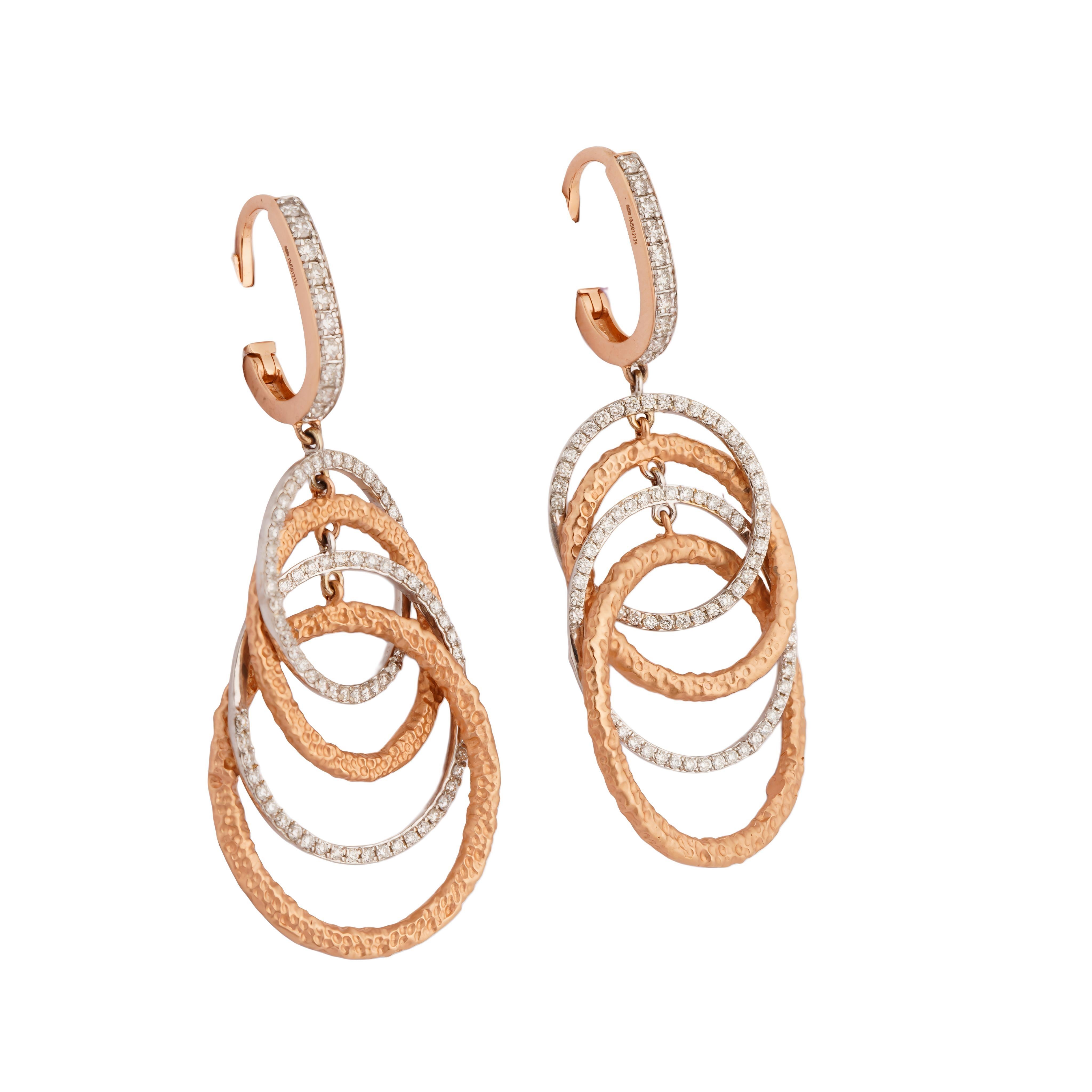 Naturdiamant-Ohrring aus 18k Gold (Asscher-Schliff) im Angebot