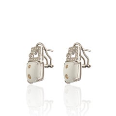 Natural 0.68cts Diamond & Emerald 8.69cts Earring in 18k Gold