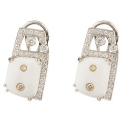 Natural Diamond Earring with 0.68cts Diamond & Semi 8.69cts in 18k Gold