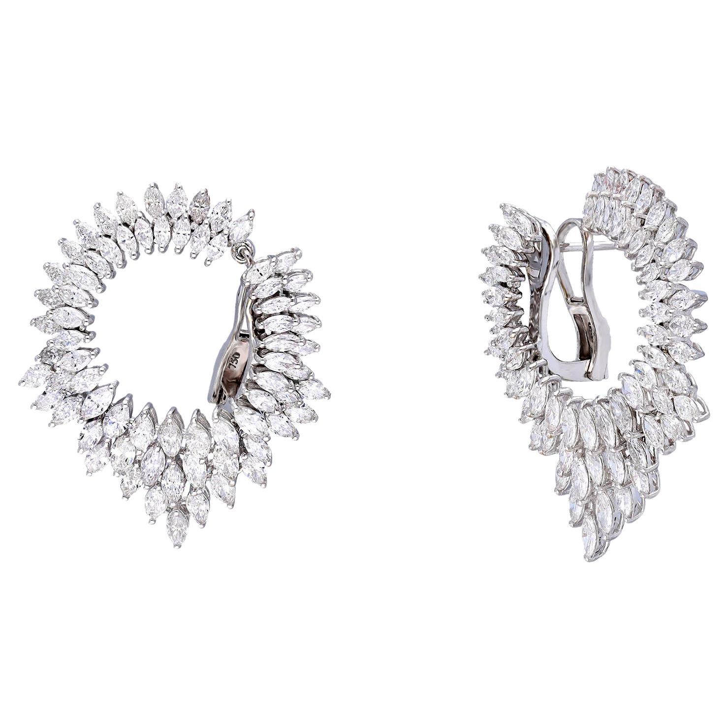 Natural Diamond earring with diamond 7.73 cts in 18k gold