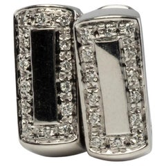 Natural Diamond Earrings DD Gioielli 18K White Gold Italy