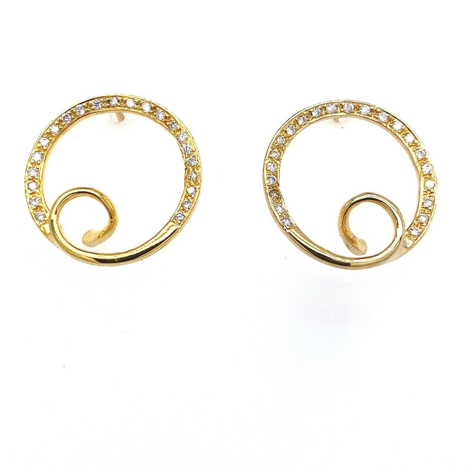 This pair of earrings was designed to be the perfect everyday earring. It features a total of 0.25ct diamonds mounted on a 18ct yellow gold circle shape setting.

Additional Information:
Total Weight: 3.7g
Earrings Dimension: 19mm
Total Diamond