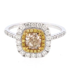 Natural Diamond Engagement / Fashion Ring .86 Carat Diamond Centre, 18 Karat