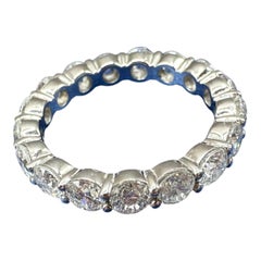 Natural Diamond Eternity Ring in 14kt White Gold - 2.8ctw Diamonds Size 6 New