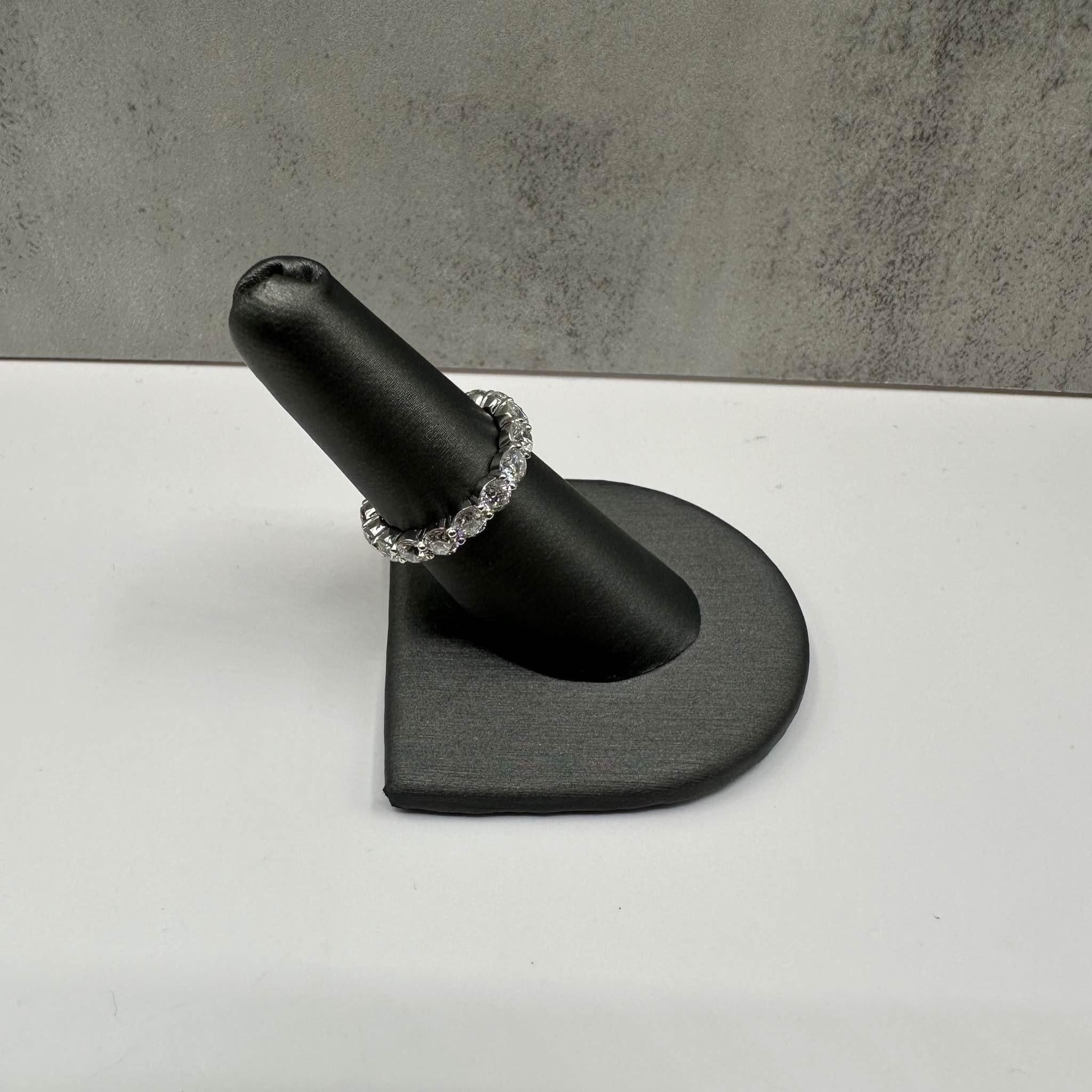 Moderne Bague d'éternité en or blanc 14 carats avec diamants naturels de 2,8 ctw, taille 6, neuve en vente