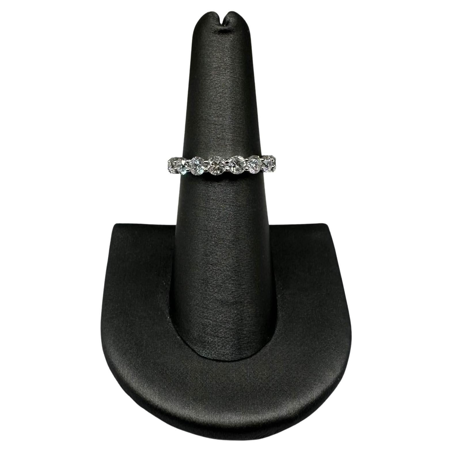 Eternity-Ring aus 14kt Weißgold mit natürlichem Diamanten - 2,8 Karat Diamanten, Größe 6, neu