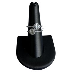 Anello con diamante naturale in oro bianco 10kt - 0,50ctw, misura 7, nuovo