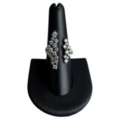 Natürlicher Diamant-Mode-Ring aus 14kt Weißgold - 1,50 ctw, Größe 7, neu