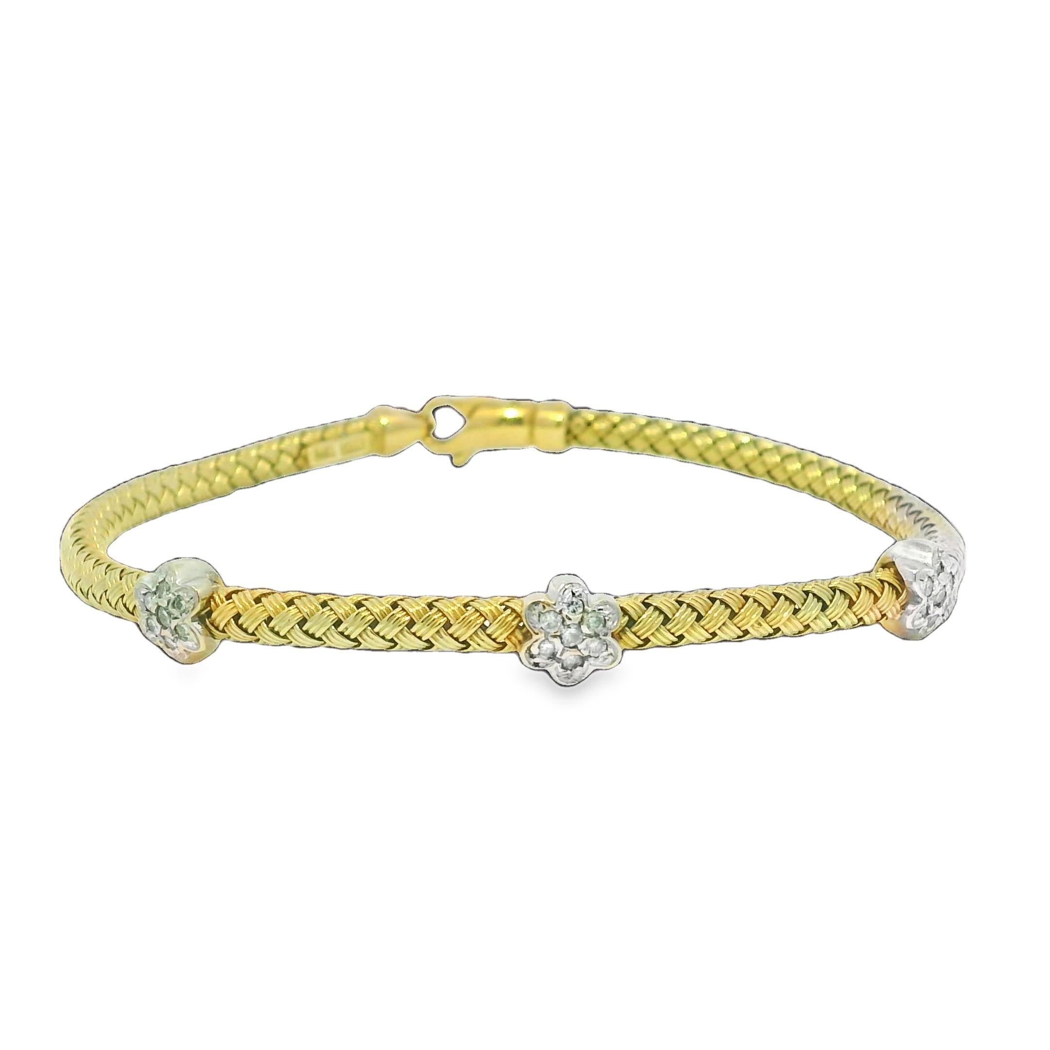 Bracelet flexible en or jaune 14k avec fleur en diamant naturel

Produit : Bracelet flexible en forme de fleur avec diamant naturel
MATERIAL : Or jaune 14k
Détails du diamant : Il y a environ 0.10 carats de diamants ronds naturels de taille