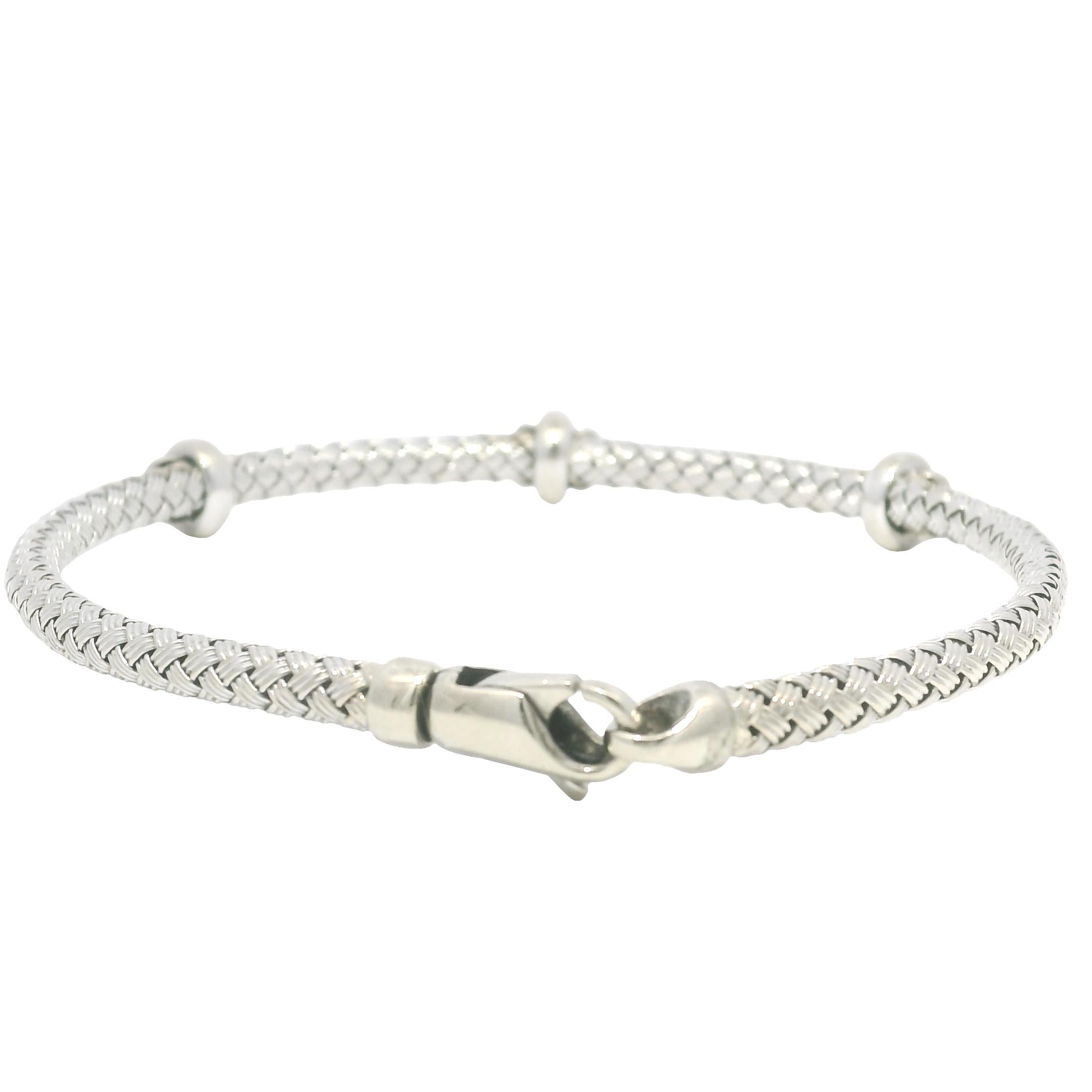 Bracelet flexible 14 carats avec fleur en diamant naturel blanc En stock Excellent état - En vente à Boca Raton, FL