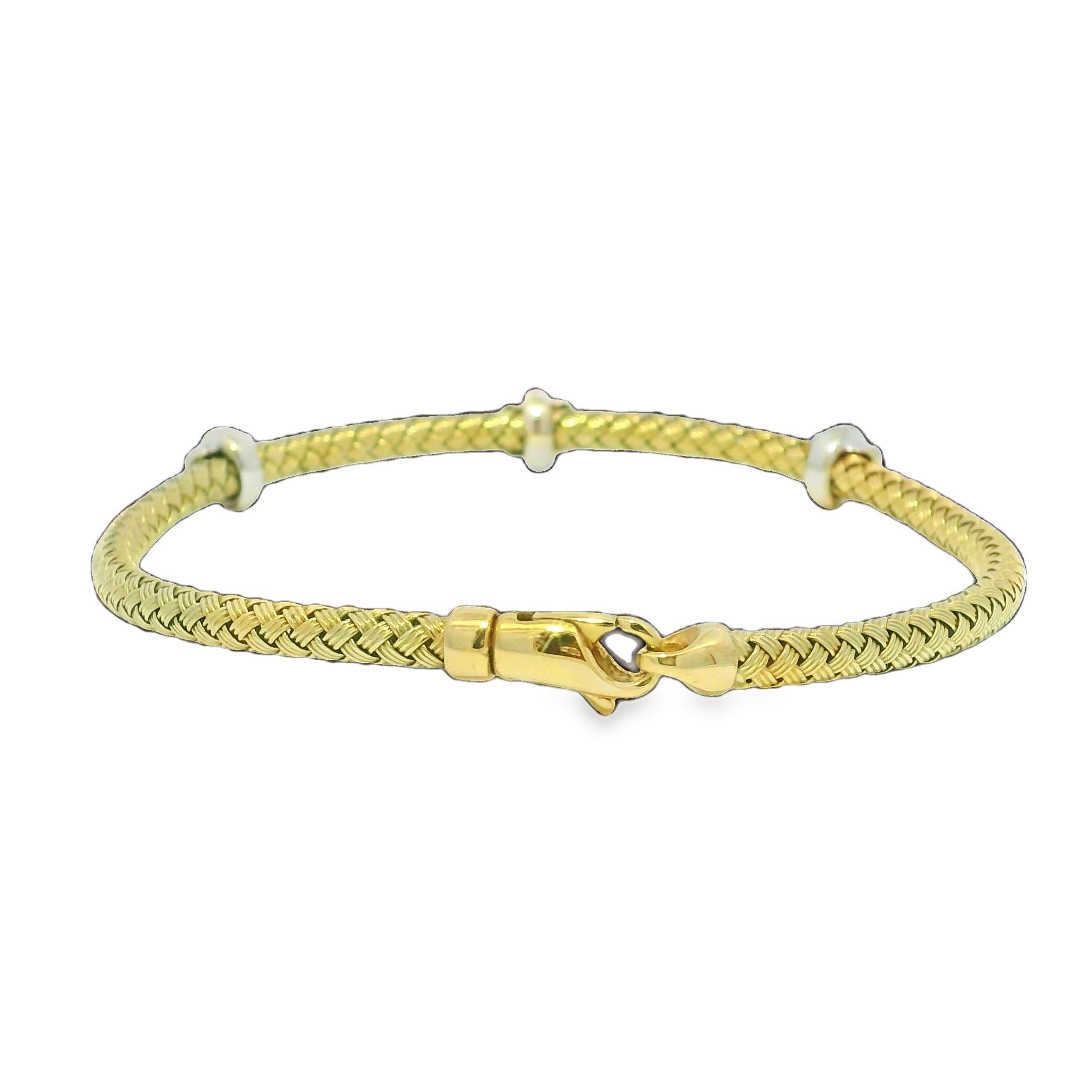 Bracelet flexible à fleur de diamant naturel 14 carats En stock Pour femmes en vente