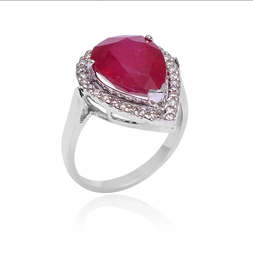 Naturdiamant & Edelstein Ring 18K Gold im Angebot 1