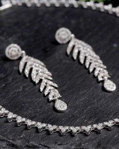 Contemporary 2.65ct Diamond Dangle Earrings in 18K White Gold