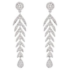 Natural Diamond Gold Earrings in 18K