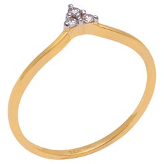 Natural Diamond Gold Ring in 14k