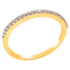 Anillo de oro con diamante natural de 14k