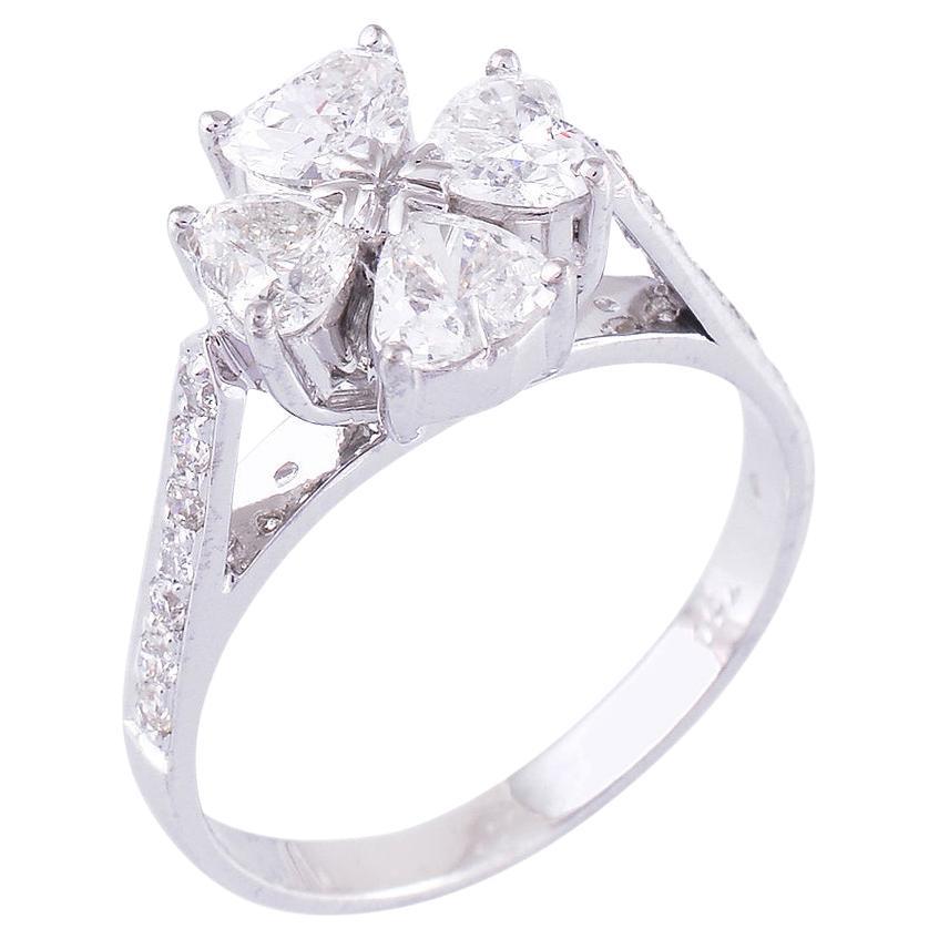 Natural Diamond Gold Ring in 18k