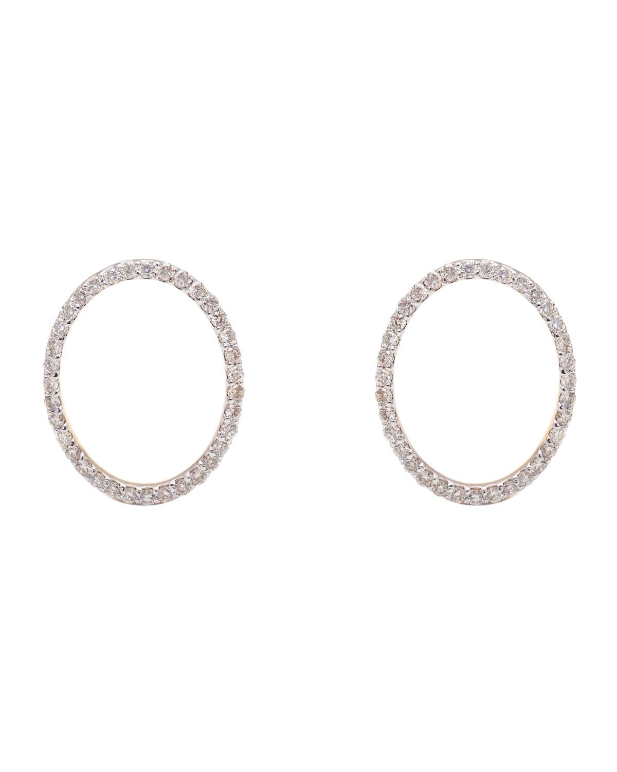 Contemporaneo Orecchini con diamante naturale in oro 14K in vendita