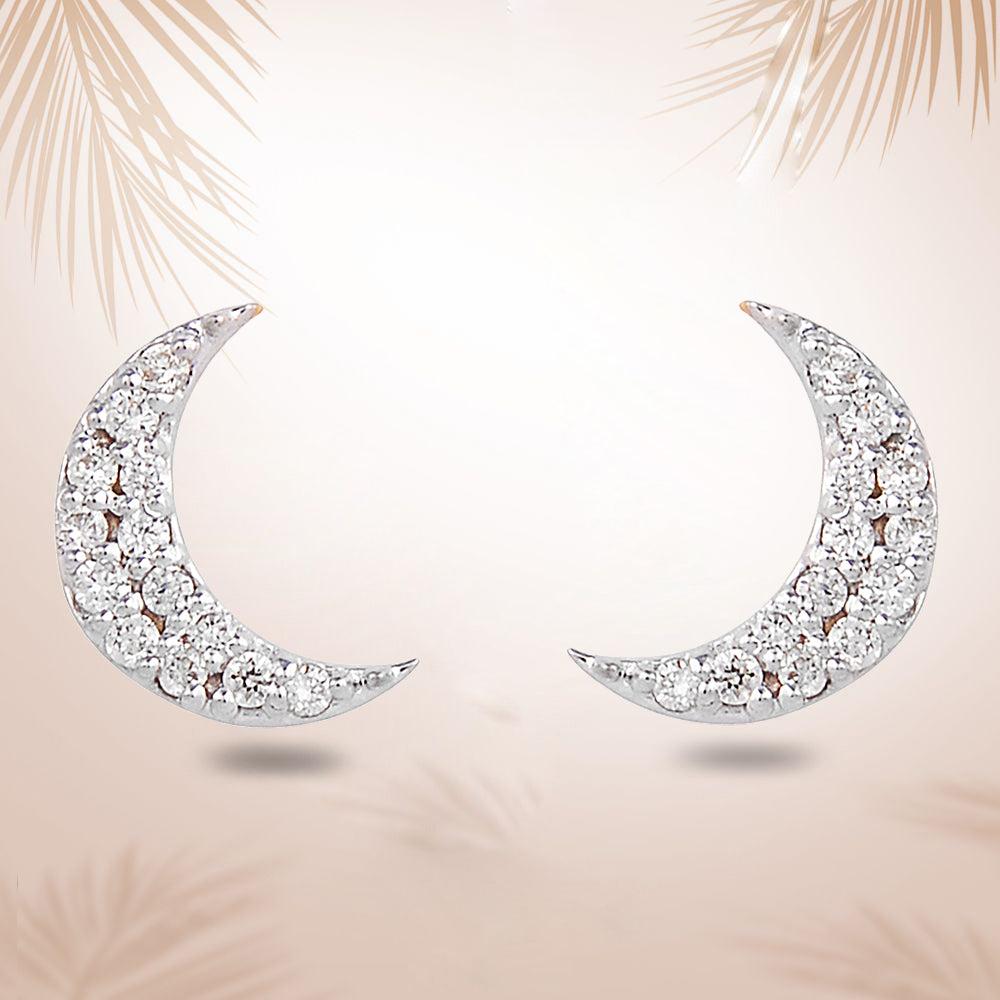 Contemporaneo Orecchini con diamante naturale in oro 14K in vendita