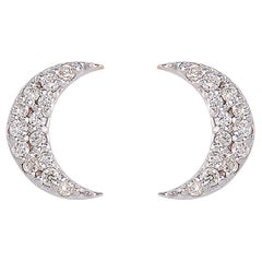 Natural Diamond Gold Stud Earrings in 14K