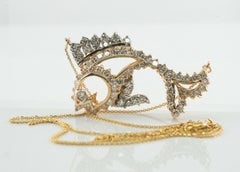 Natural Diamond Golden Fish Necklace Pendant 14K Gold 2.44 TDW