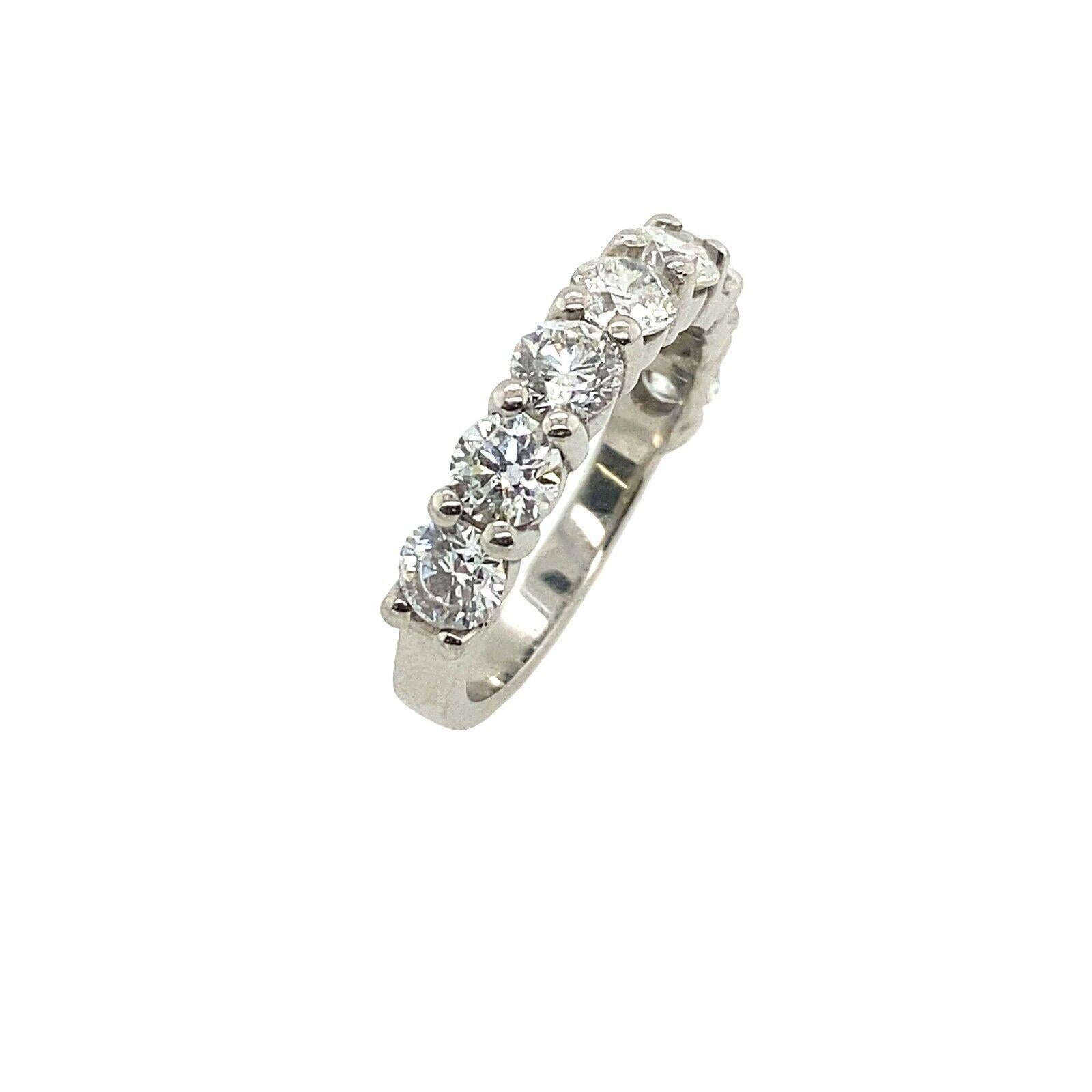 Natural Diamond Half Eternity Ring Set with 9 Diamonds in Platinum

This stunning eternity ring is set  with 2.80ct of natural round brilliant cut Diamonds  in a 2.70mm wide band with a polished finish.

Additional Information:
Diamond Colour: