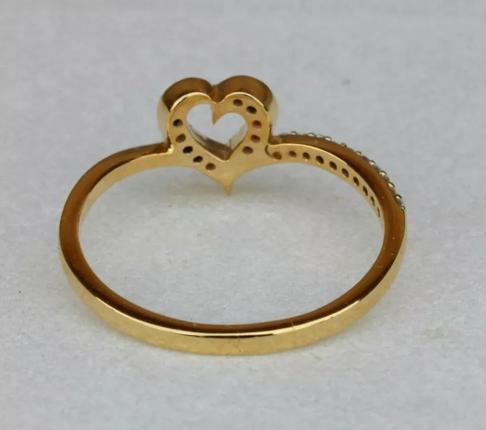 Natural Diamond Heart Shape Band Ring 14k Gold Lovers Ring Valentines Day Gift.
Light weight can be worn everyday

Additional information:
Condition: New without tags: A brand-new, unused, and unworn item (including handmade items) that is not in