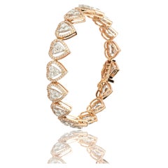 Natural Diamond heart tennis bracelet