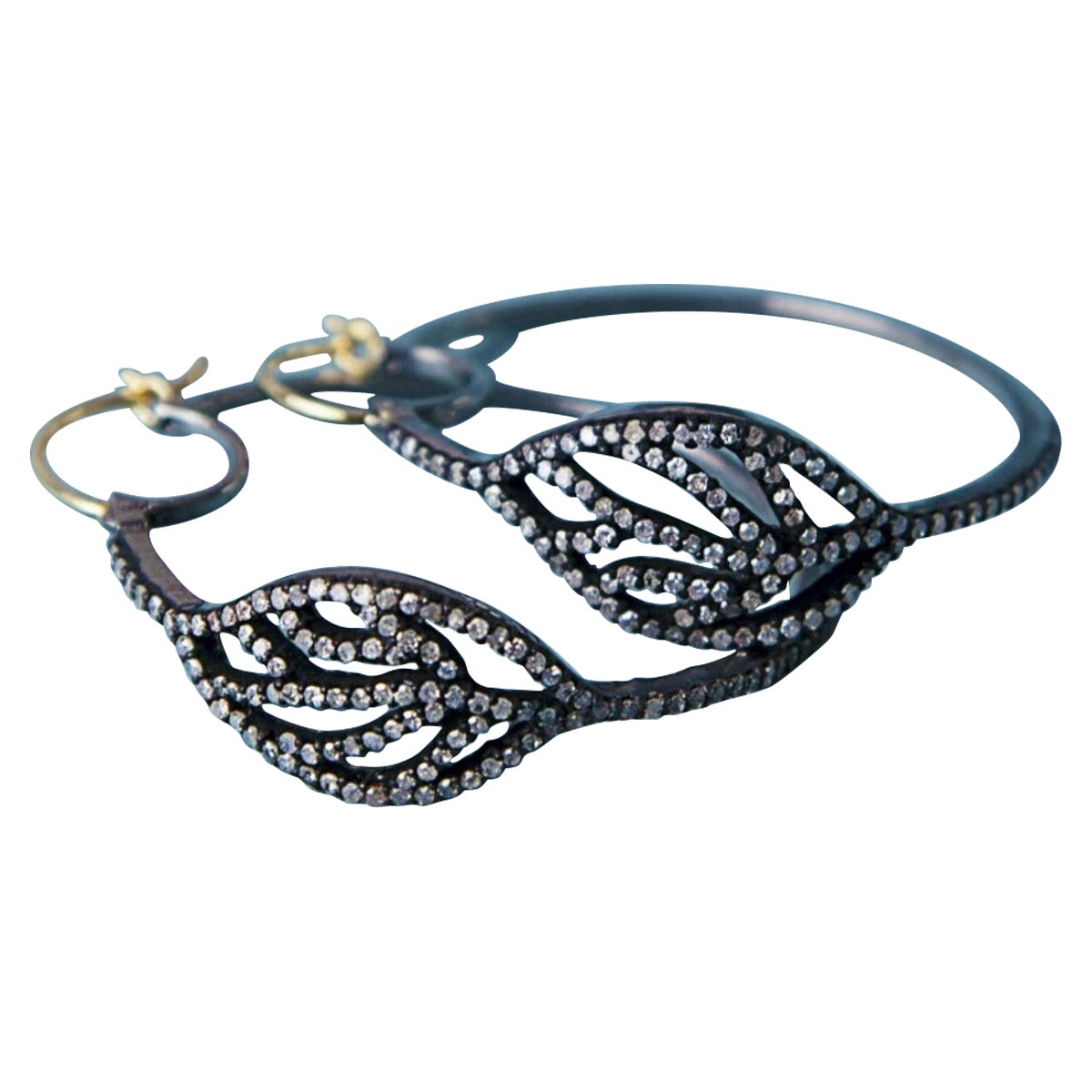 Boucles d'oreilles diamant naturel en argent massif 925 Boucles d'oreilles de l'époque victorienne Cadeau en vente