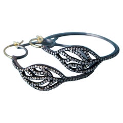 Boucles d'oreilles diamant naturel en argent massif 925 Boucles d'oreilles de l'époque victorienne Cadeau