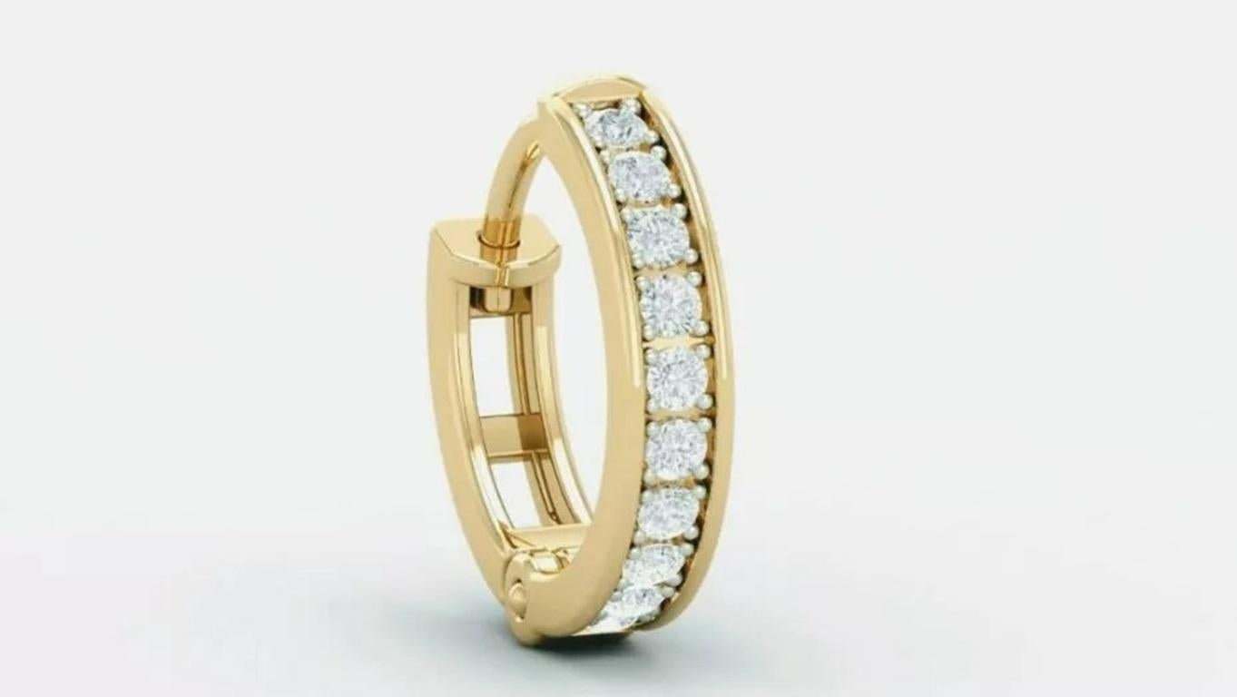 Natural Diamond Nose Ring 14k Solid Gold Genuine Diamond Hoop Nose Ring Gift
Light weight can be worn everyday

Additional information:
Condition: New without tags: A brand-new, unused, and unworn item (including handmade items) that is not in