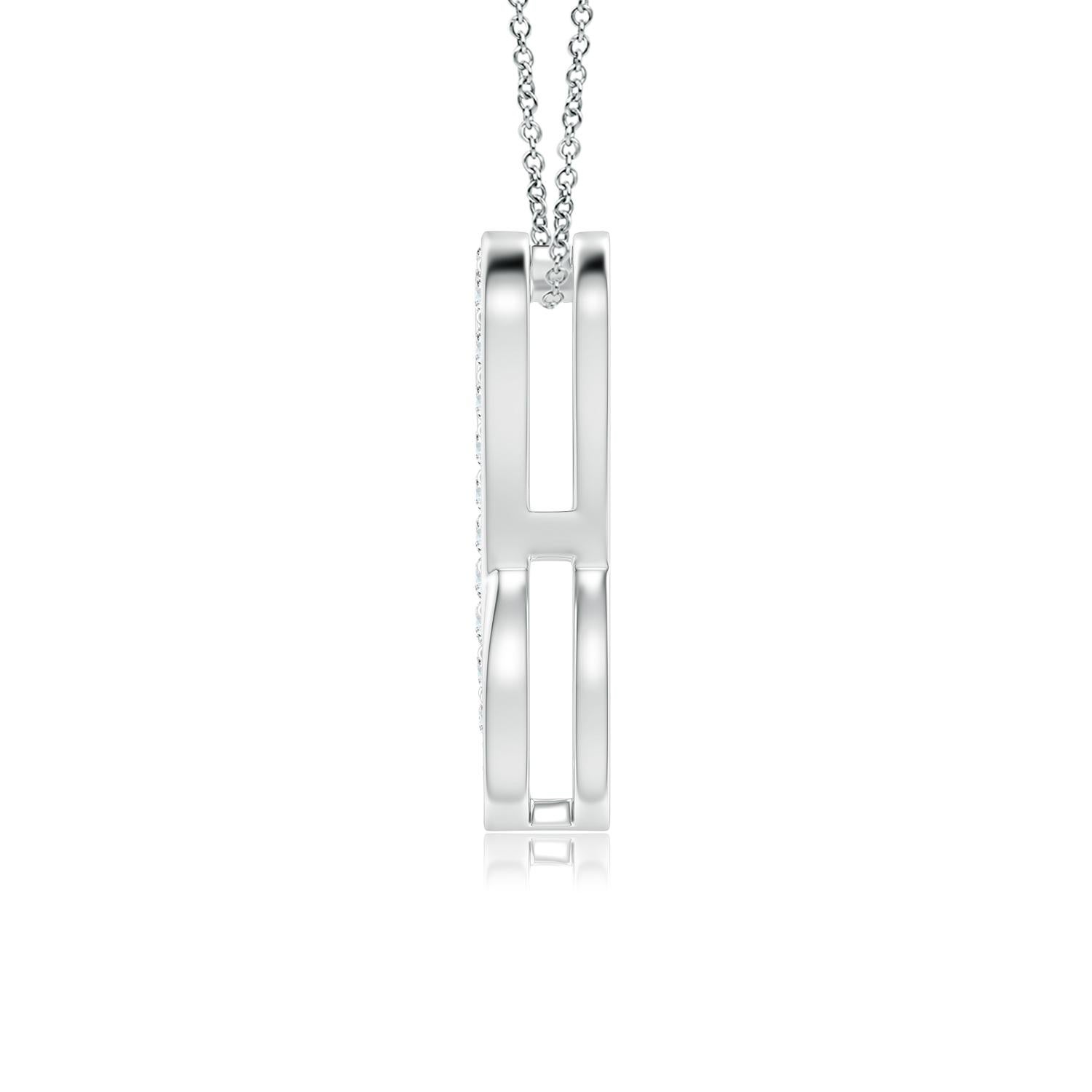 ANGARA Unendlichkeitsherz-Anhänger aus 14K Weißgold mit natürlichem 0,1cttw Diamanten (G, VS2) (Rundschliff) im Angebot