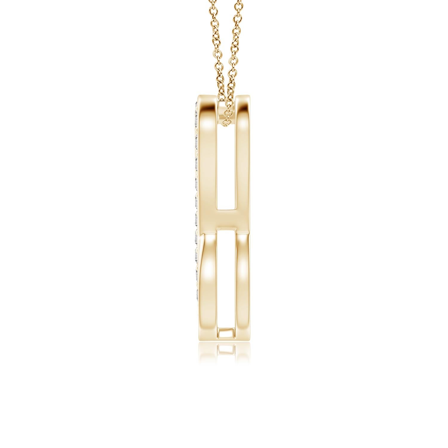 ANGARA Natürlicher 0,1cttw Diamant Unendlichkeitsherz-Anhänger aus 14K Gelbgold (I-J) (Rundschliff) im Angebot