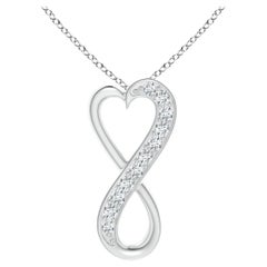 ANGARA Natural 0.1cttw Diamond Infinity Heart Pendant in Platinum (G, VS2)