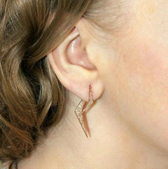Natural Diamond Jacket Earring Solid 14k Gold Fine Stud
