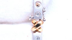 Natural Diamond Link Bracelet 14kt Gold Sandblast X 12388*