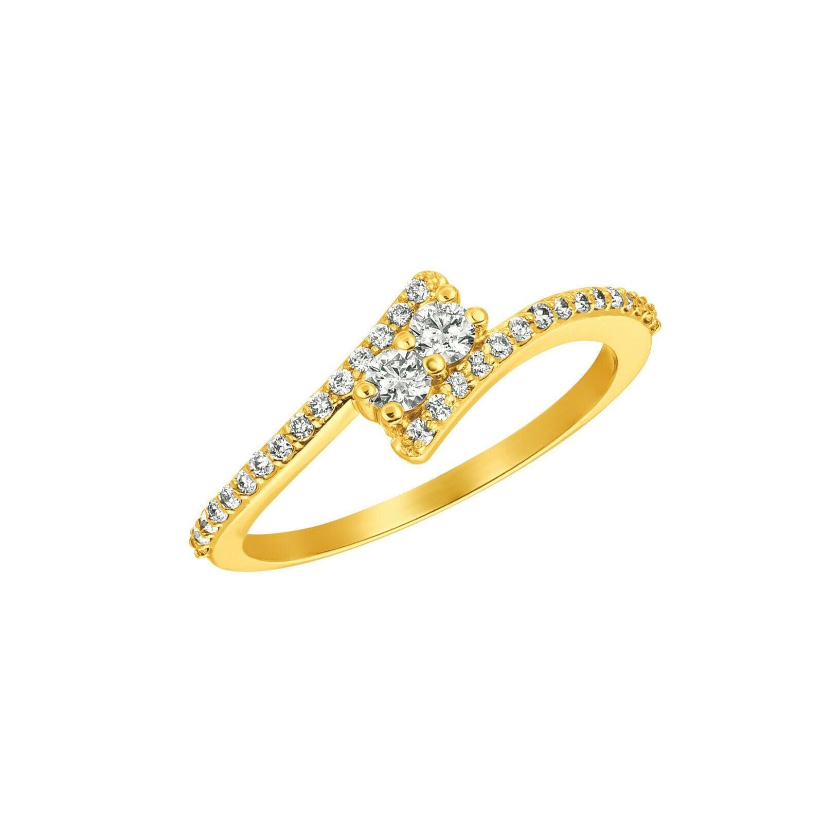 For Sale:  Natural Diamond Love Ring G SI 14 Karat White Gold 3