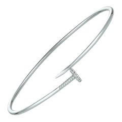 Bracelet à clous en diamant naturel G SI en or blanc 14 carats