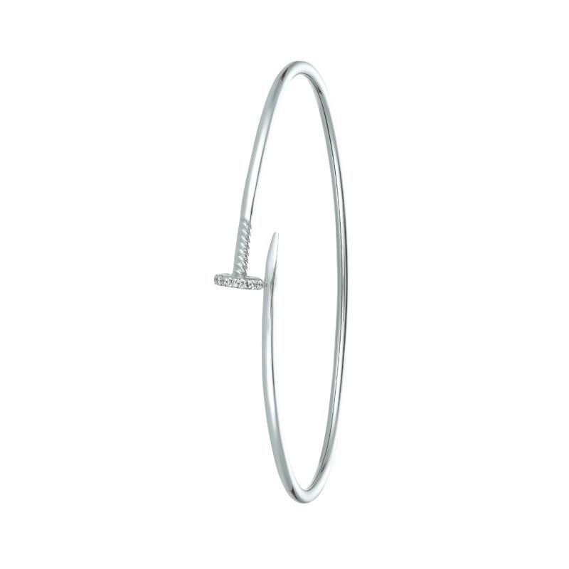 0.06 Carat Natural Diamond Nail Bangle Bracelet G SI 14K White Gold

Diamants 100% Naturels, non rehaussés de quelque manière que ce soit Bracelet en diamant taillé en rond
0,06CT
G-H
SI
Or blanc 14K, style pavé, 3,6 grammes
5/16 pouces de largeur
6