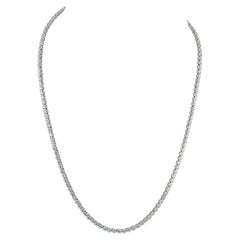 Natural Diamond Necklace Choker 14K White Gold 4.97 TDW Eternity