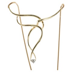Natural Diamond Necklace Choker Estate 14K Gold by Jose Hess