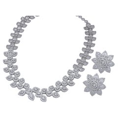 Collier de diamants naturels en or 14 carats et diamants 22,60 carats