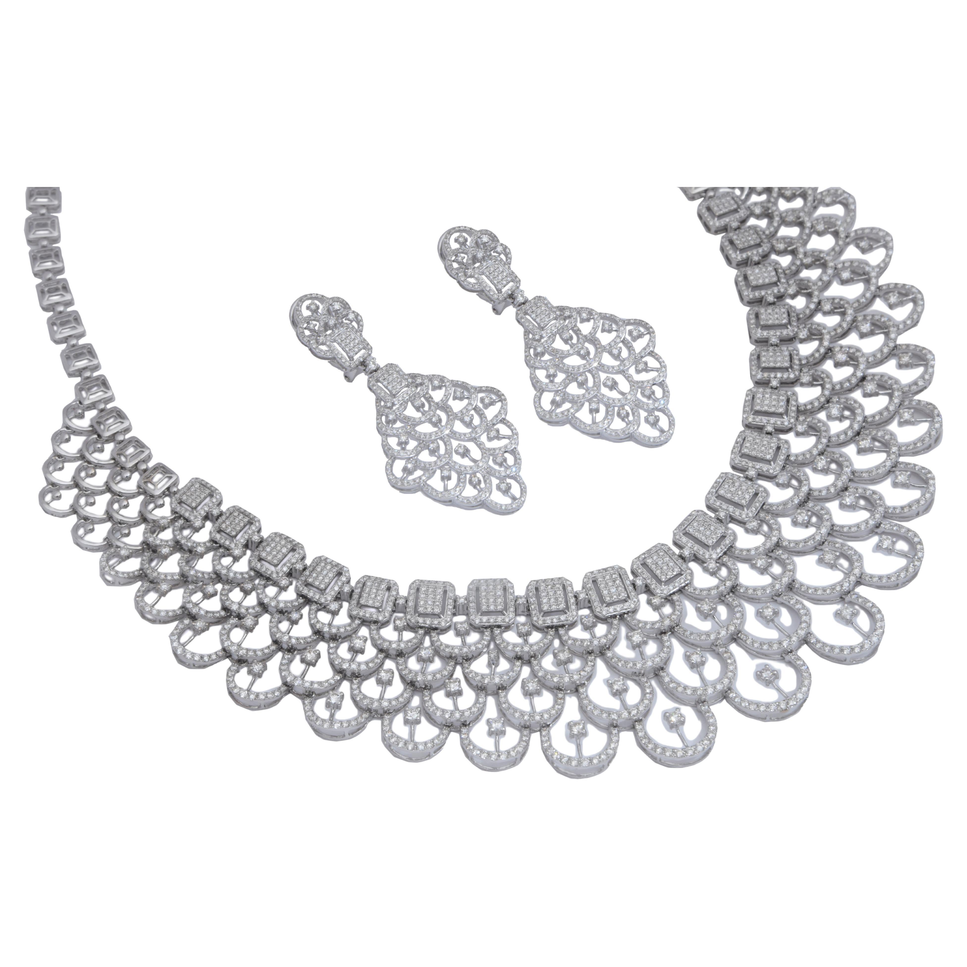 Halskette aus natürlichen Diamanten mit 18,85 Karat Diamanten und Gold 14k